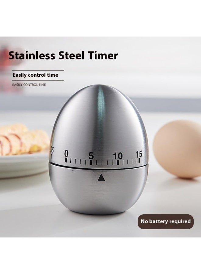 Egg Shape Kitchen Timer 60 Minutes, Mechanical Cooking Timer, No Battery Needed, Cute Design for Baking, Cooking, Study - Image 4